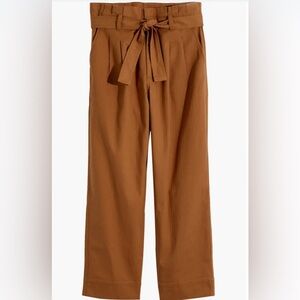 NWT Madewell Herringbone Paperbag Waist Pants in Warm Hickory Size 23